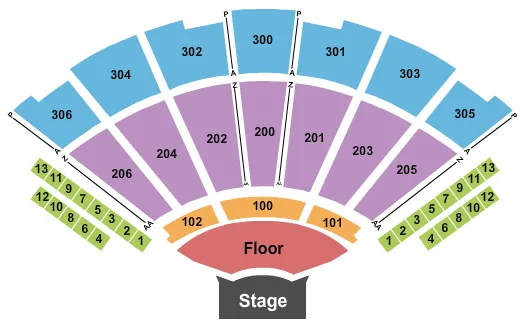 seating chart for The Theater At Madison Square Garden - Endstage-2 - eventticketscenter.com