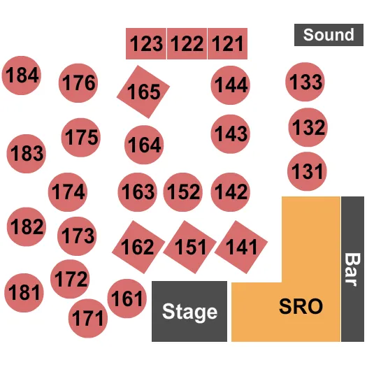 seating chart for Humphrey's Backstage Live - End Stage - eventticketscenter.com