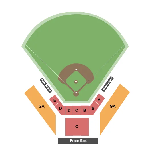 seating chart for Hunter Wright Stadium - Baseball - eventticketscenter.com