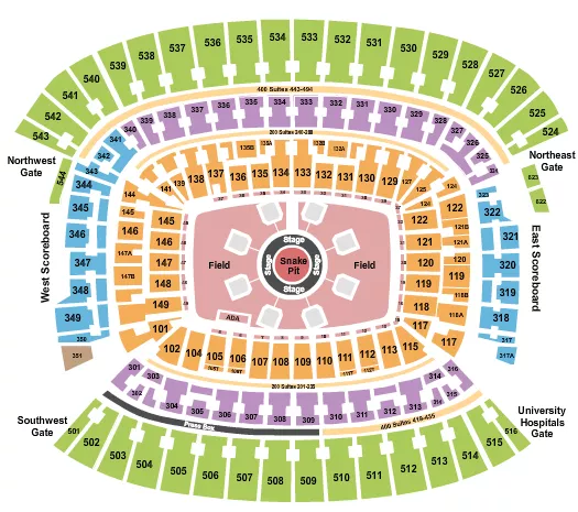 seating chart for Huntington Bank Field - Metallica - eventticketscenter.com