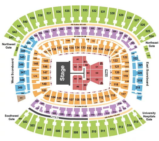 seating chart for Huntington Bank Field - Post Malone - eventticketscenter.com