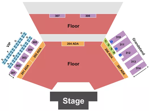seating chart for Huntington Bank Pavilion at Northerly Island - Endstage GA Floor 2 - eventticketscenter.com