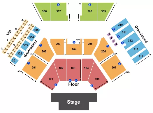 seating chart for Huntington Bank Pavilion at Northerly Island - Endstage - No Lawn - eventticketscenter.com