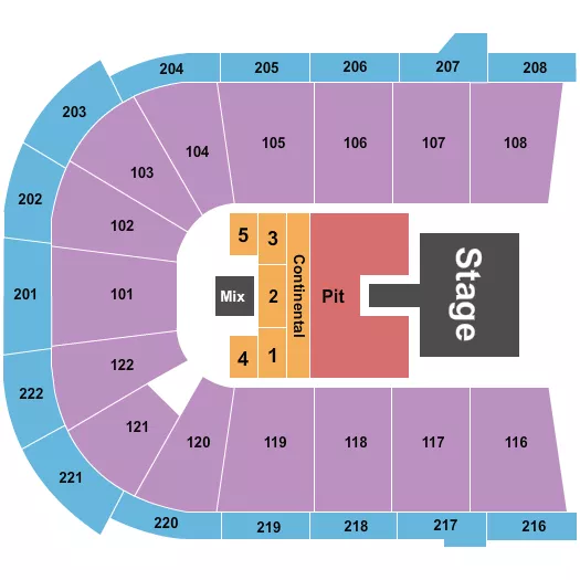 seating chart for Huntington Center - Brantley Gilbert - eventticketscenter.com