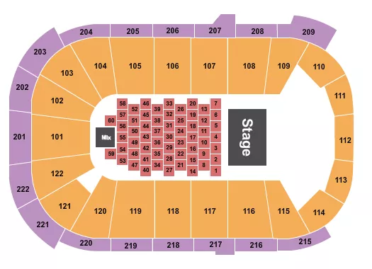 seating chart for Huntington Center - Endstage Tables - eventticketscenter.com