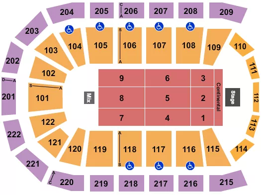 seating chart for Huntington Center - Jeff Dunham - eventticketscenter.com