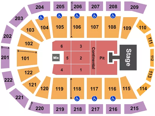 seating chart for Huntington Center - Jordan Davis - eventticketscenter.com