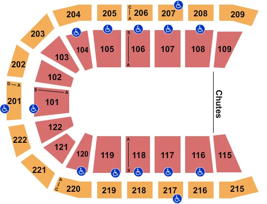seating chart for Huntington Center - Rodeo - eventticketscenter.com