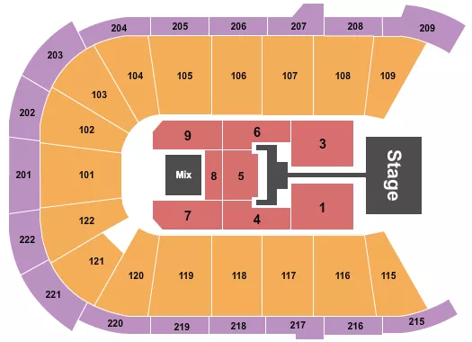 seating chart for Huntington Center - TobyMac - eventticketscenter.com