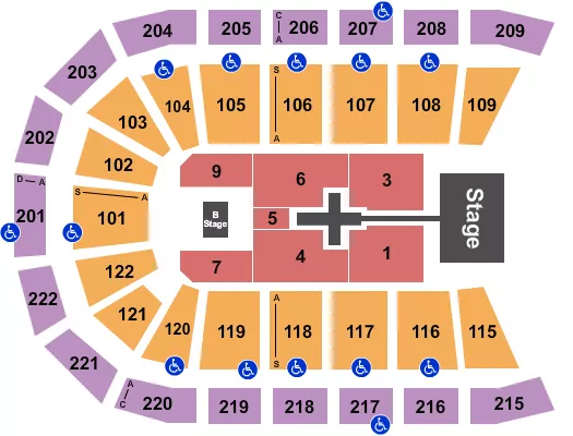 seating chart for Huntington Center - TobyMac - eventticketscenter.com