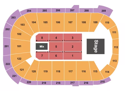seating chart for Huntington Center - Weird Al Yankovic - eventticketscenter.com