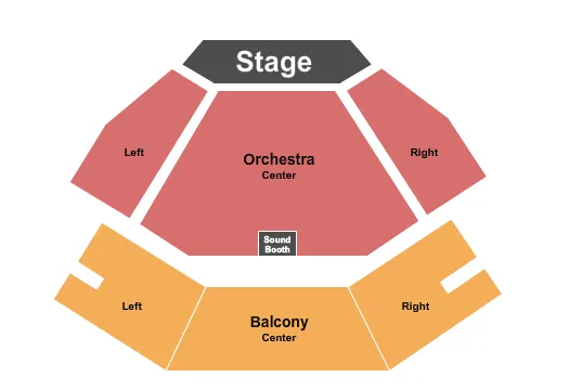 seating chart for Hutchins Concert Hall At Collins Center for the Arts - End Stage - eventticketscenter.com