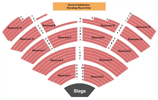 seating chart for Hyatt Regency - Newport Beach - End Stage 2 - eventticketscenter.com