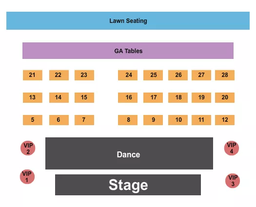 seating chart for I Bar Ranch - GA/Tables/VIP - eventticketscenter.com