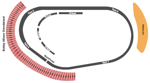 seating chart for Phoenix Raceway - Racing 4 - eventticketscenter.com
