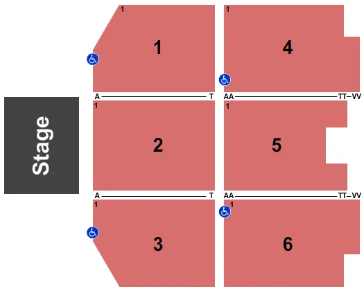 seating chart for Ilani Cowlitz Ballroom - Endstage 2 - eventticketscenter.com