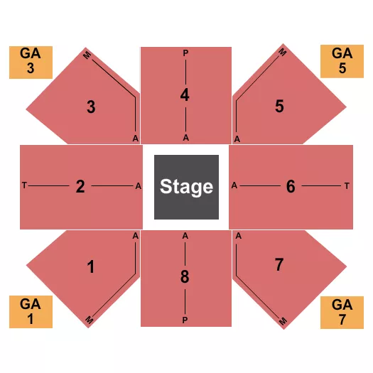 seating chart for Ilani Cowlitz Ballroom - MMA - eventticketscenter.com