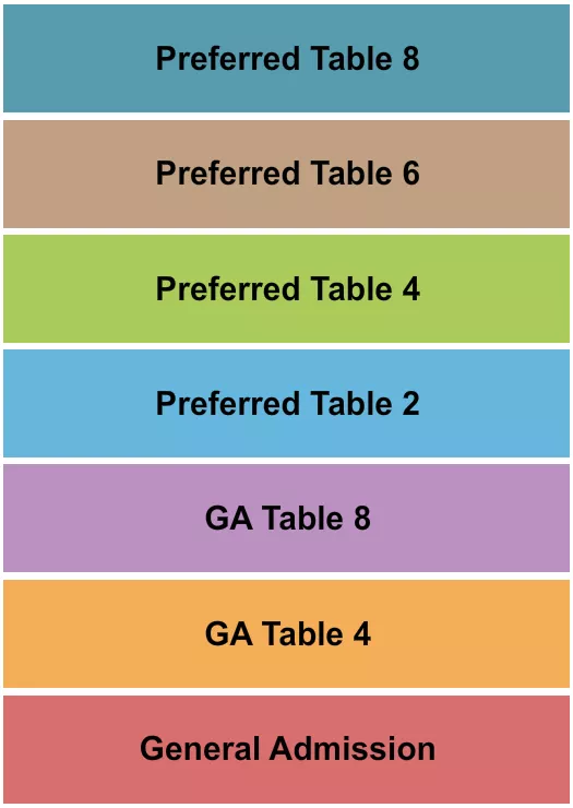 seating chart for Improv Comedy Club - Arlington - GA & Preferred 2 - eventticketscenter.com