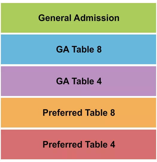 seating chart for Improv Comedy Club - Arlington - GA & Preferred 3 - eventticketscenter.com