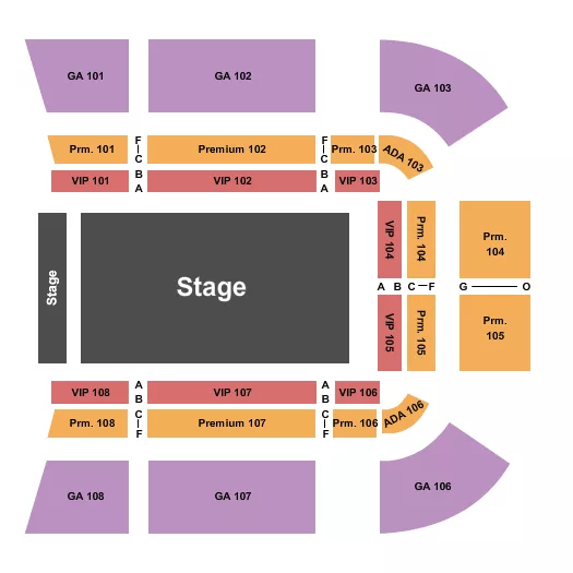 seating chart for Independence Center Mall - Garden Bros - eventticketscenter.com