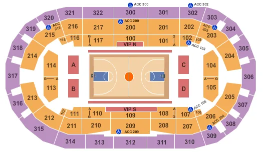 seating chart for Indiana Farmers Coliseum - Basketball - eventticketscenter.com