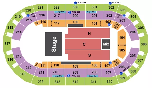 seating chart for Indiana Farmers Coliseum - Half House - eventticketscenter.com