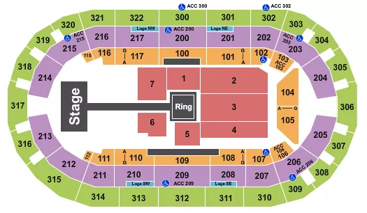seating chart for Indiana Farmers Coliseum - Wrestling - AEW - eventticketscenter.com