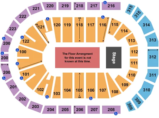 seating chart for Gas South Arena - Generic Floor - eventticketscenter.com