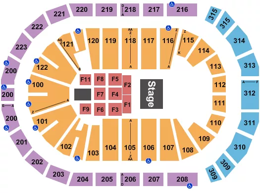 seating chart for Gas South Arena - Half House 4 - eventticketscenter.com