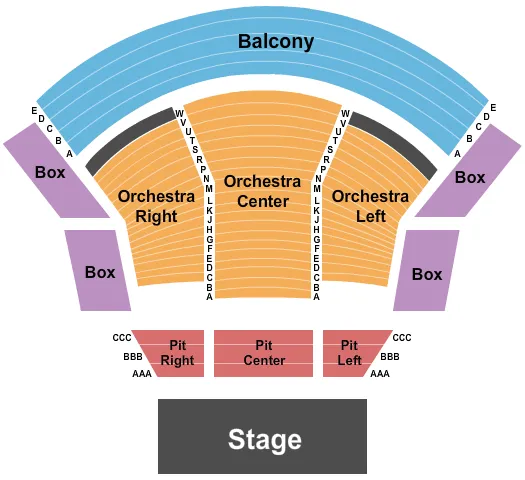seating chart for Gas South Theater - Endstage Pit - eventticketscenter.com