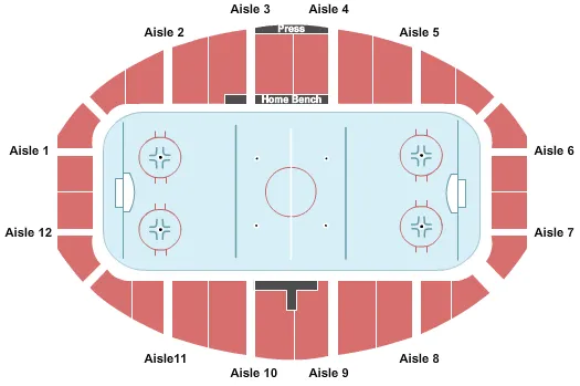 seating chart for Ingalls Rink - Hockey - eventticketscenter.com