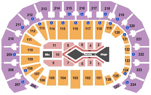 seating chart for INTRUST Bank Arena - Blake Shelton - eventticketscenter.com