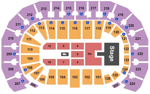 seating chart for INTRUST Bank Arena - Creed - eventticketscenter.com