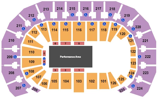 seating chart for INTRUST Bank Arena - Disney On Ice1 - eventticketscenter.com