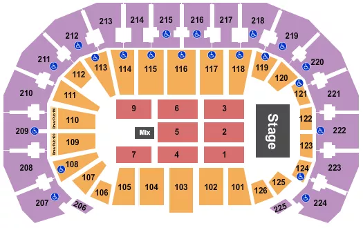 seating chart for INTRUST Bank Arena - Endstage 5B - eventticketscenter.com