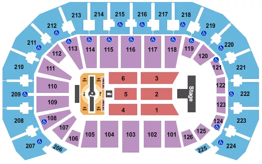 seating chart for INTRUST Bank Arena - Justin Timberlake - eventticketscenter.com