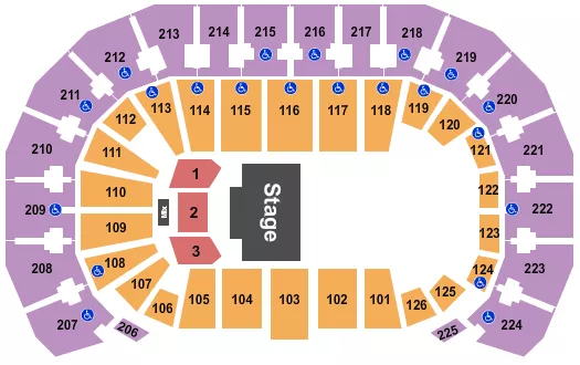 seating chart for INTRUST Bank Arena - Paw Patrol Live - eventticketscenter.com