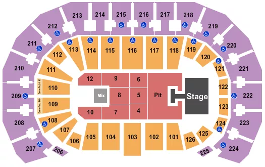 seating chart for INTRUST Bank Arena - Riley Green - eventticketscenter.com