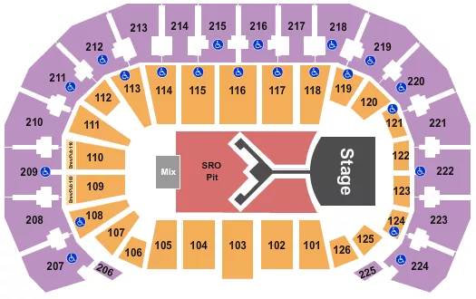 seating chart for INTRUST Bank Arena - Shinedown - eventticketscenter.com