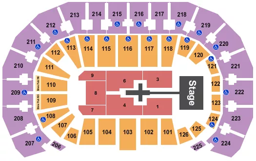 seating chart for INTRUST Bank Arena - TobyMac 2 - eventticketscenter.com