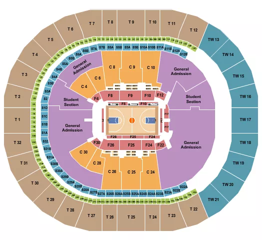 seating chart for Intuit Dome - Basketball w/ GA - eventticketscenter.com