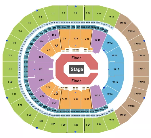 seating chart for Intuit Dome - Center Stage - eventticketscenter.com