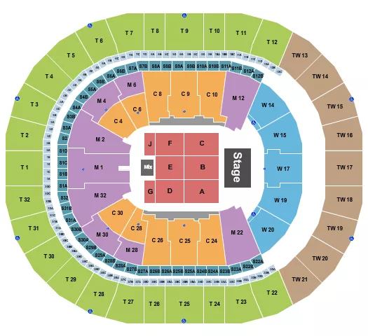 seating chart for Intuit Dome - Endstage 2 - eventticketscenter.com