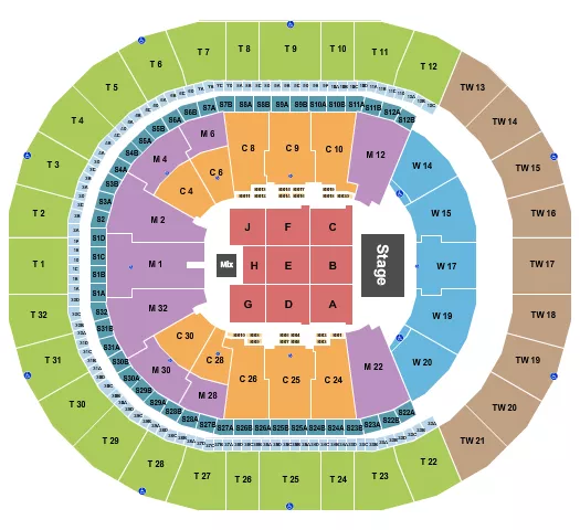 seating chart for Intuit Dome - Endstage 3 - eventticketscenter.com