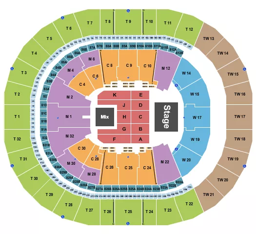 seating chart for Intuit Dome - Endstage 6 - eventticketscenter.com