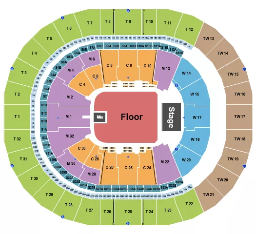seating chart for Intuit Dome - Endstage GA Floor - eventticketscenter.com