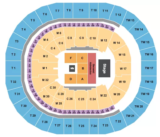 seating chart for Intuit Dome - Endstage GA Pit - eventticketscenter.com