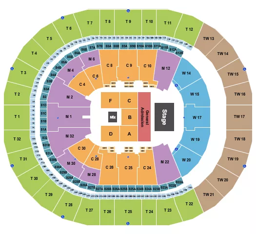 seating chart for Intuit Dome - Endstage GA Pit - eventticketscenter.com