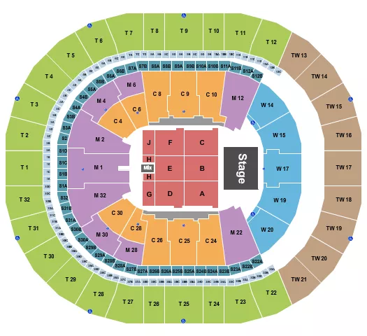 seating chart for Intuit Dome - Endstage H - eventticketscenter.com