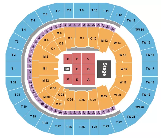 seating chart for Intuit Dome - End Stage - eventticketscenter.com